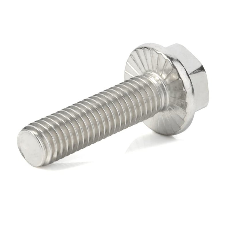 MewuDecor M10-1.5 x 25mm Flanged Hex Head Bolts Flange Hexagon Screws, Stainless Steel 18-8 (304), Plain Finish, DIN 6921, 10 PCS - Image 4